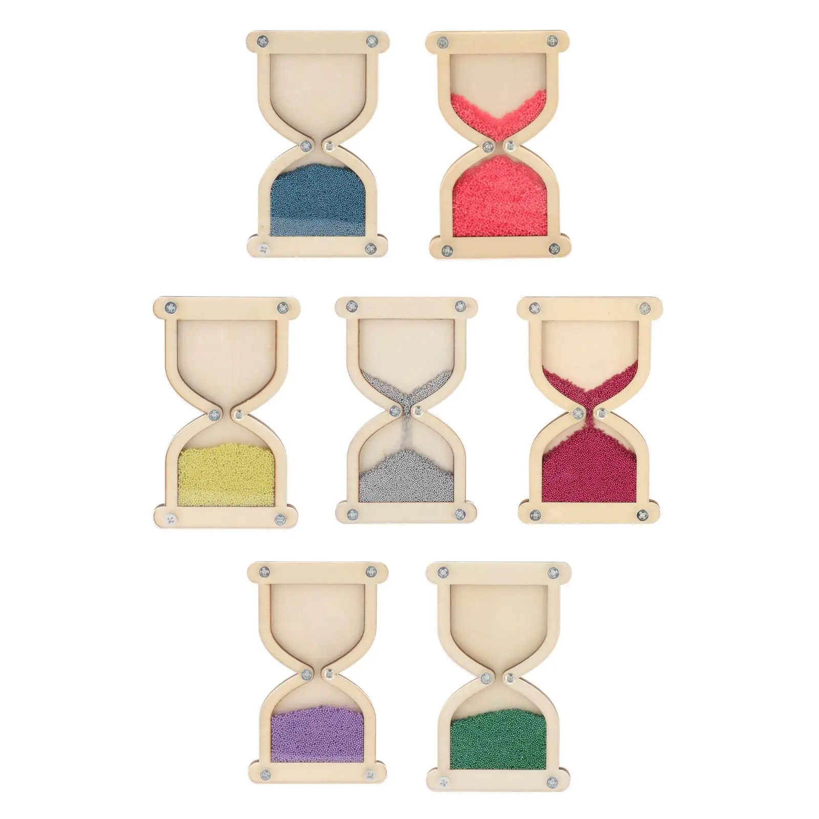 Wooden Hourglass Learning Set for Kids - Enhance Motor Skills And Creativity