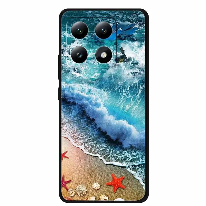 For Xiaomi 17 pro max Case Merry Christmas Phone Bumper Black Silicone TPU Shell Shockproof Soft Back Cover For xiaomi17 Para