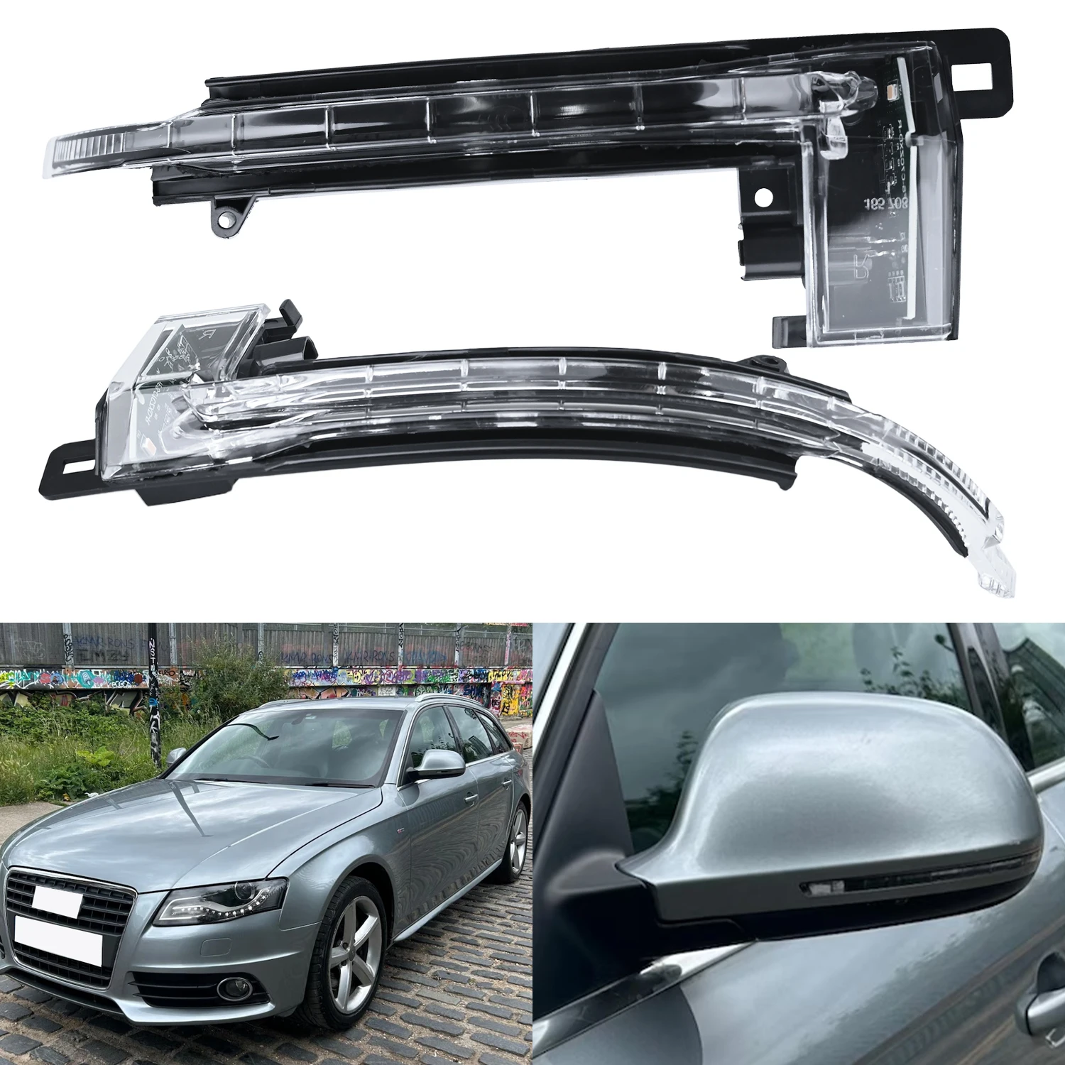 

1 пара автомобильных зеркал заднего вида, боковой указатель поворота для Audi A3 8P A4 B8 A5 S5 A6 A8 Q3 8K0949101 8K0949102