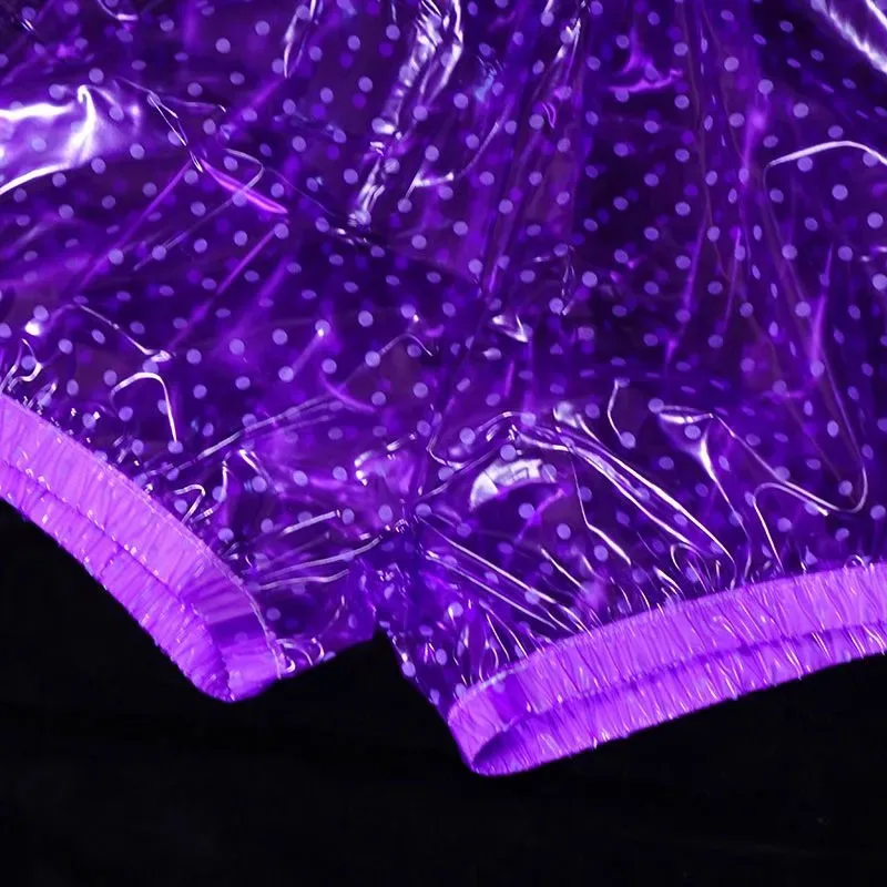 Sexy Transparent Polka Dot PVC Plastic Boxer Shorts Soft Smooth Silent ABDL Pants Waterproof Couple Adult Baby Diaper Panties