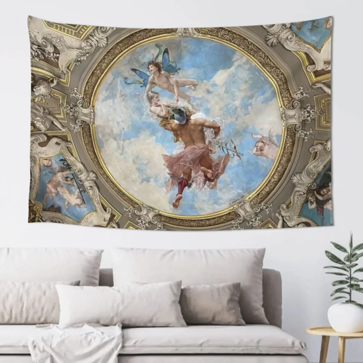 תקרת הסיבוב של גלריית הציורים של צ'אטו דה צ'נטילי טפסי קיר אמנות קיר קישוטים טפסי