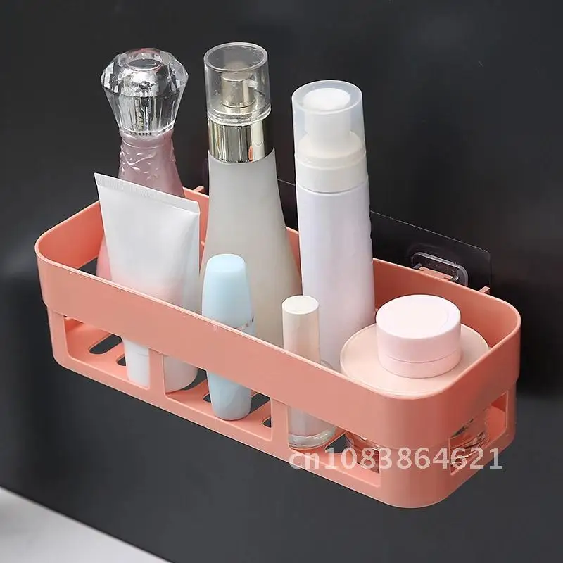 

Bathroom Shelf Organizer Toilet Adhesive Shampoo Gel Storage Basket Decoration Bathroom Corner Shower Shelf Rack Accessories