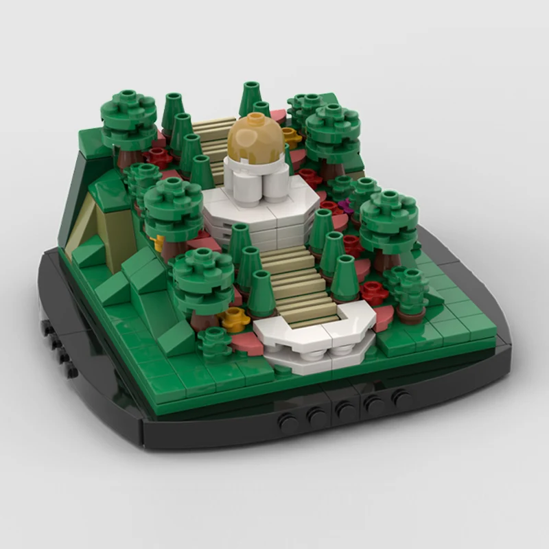 도시 거리 풍경 모델 MOC 빌딩 블록 미니 바하이 세계 센터 모듈형 기술 어린이 휴일 선물 조립 장난감 세트