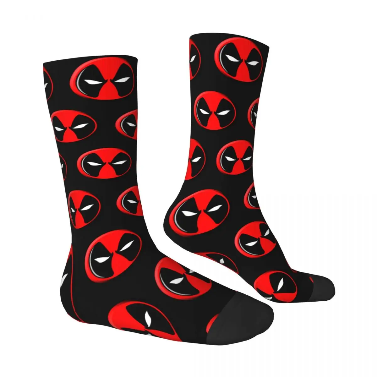 Anime Cartoon Figure Deadpool Logo Socks Autumn Stockings Fashion Men Quality Socks Printed Cycling Anti Bacterial Socks