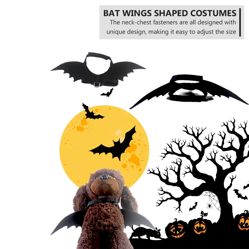 

Halloween Bat Costumes Felt Cat Dog Lightweight Adjustable Fasteners Dog Pet Clothing Decors Cat Clothing Festive