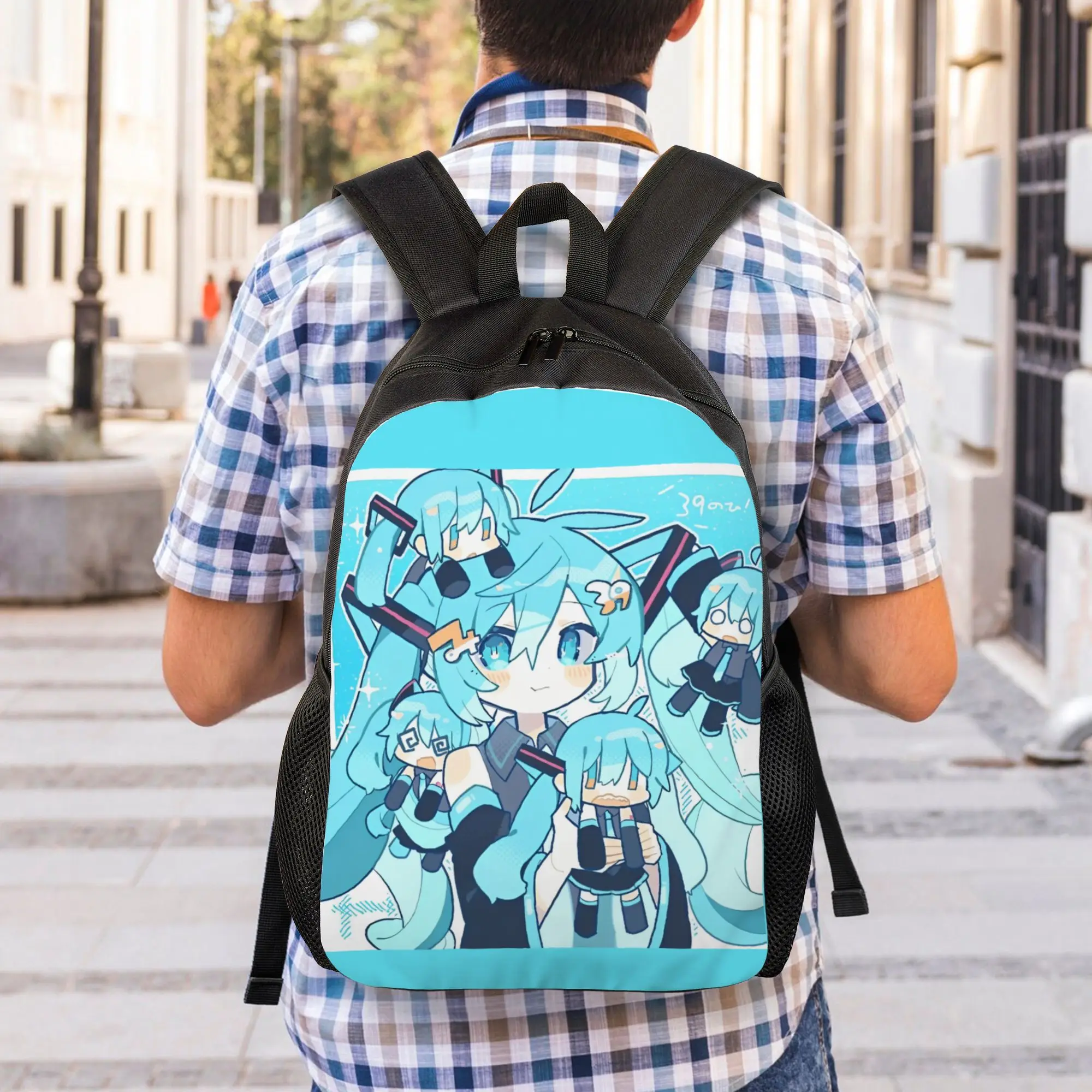 Hatsune Miku  Backpack for Men Women Casual Student Hiking Travel Daypack Japan Anime  Laptop Canvas Bags Lightweight view 5