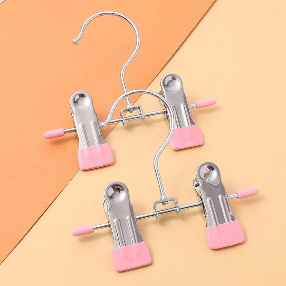 Antislip Clothes Drying Clips Boot Holders 360° Rotating Stainless Steel Pants Clip Clothes Pegs Adjustable Home Storage Rack