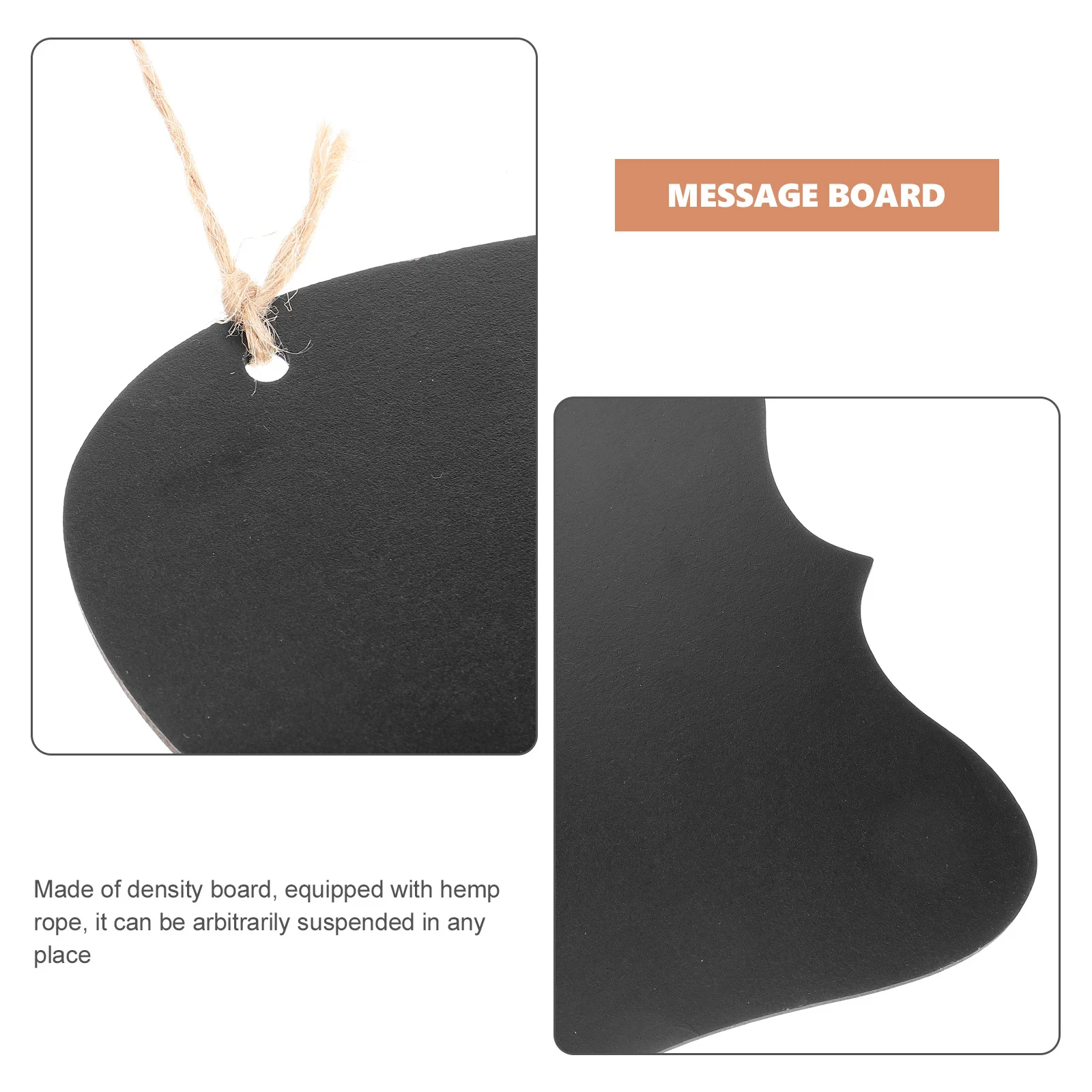 

Chalkboard Sign Double-Sided Erasable Message Board Density Board Hanging String Wall Decor Blackboards