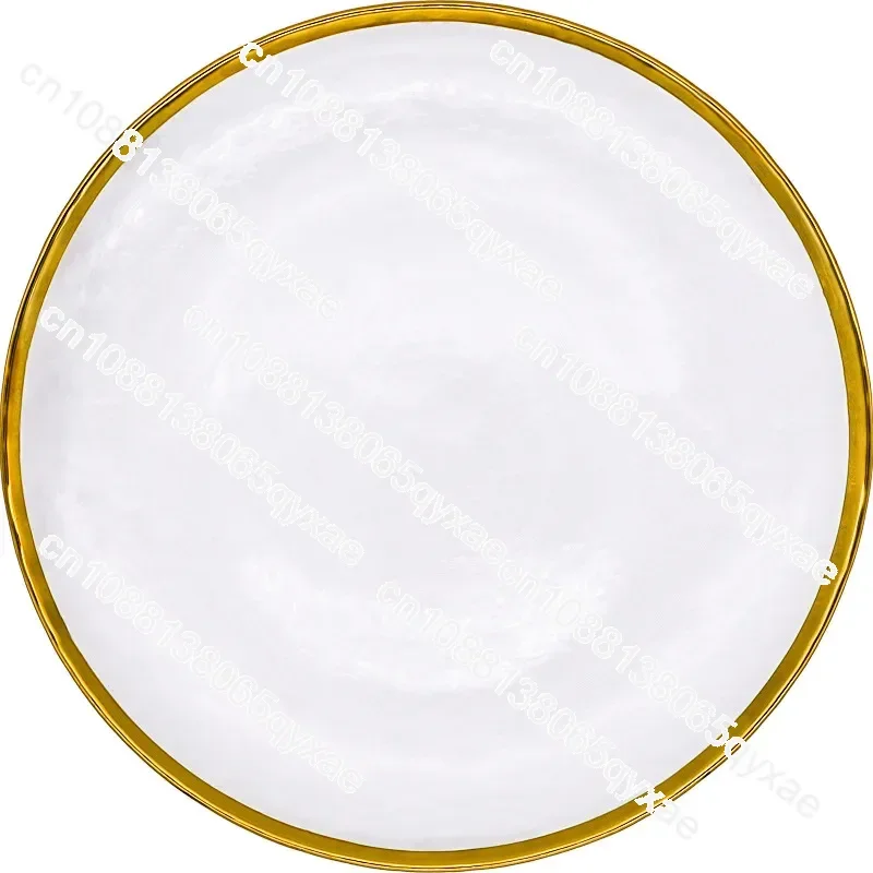 

13 Inch Wholesale Charger Plate Gold Rim Glass Charger Plate Rim Gold Wedding Wholesale Charger Plates