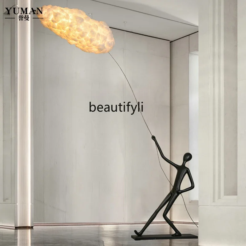 Modern Humanoid Art Sculpture Creative Decoration Sales Office Hotel Hallway Creative Figure Lamp Decoration Large Decoration