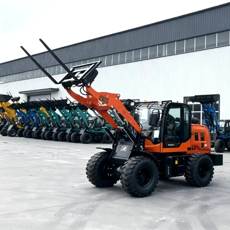 Customized CE EPA Certified 1000kg Load Capacity Garden Compact Wheel Loader Small Front End Loaders