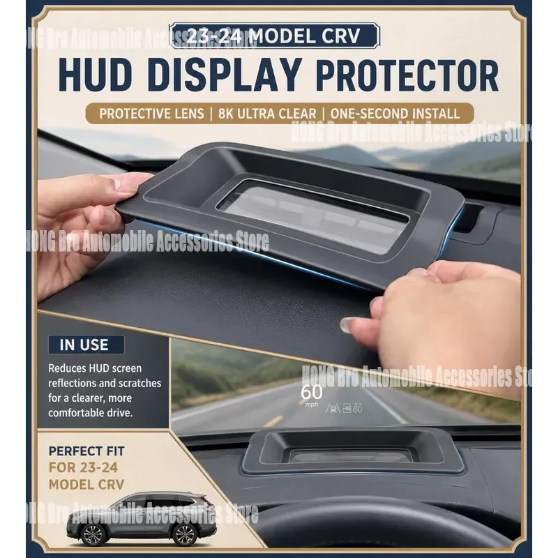 For 2023 2024 Honda CRV Head Up Display HUD Protective Cover Instrument Panel Dashboard Screen Protector Anti Glare Shield