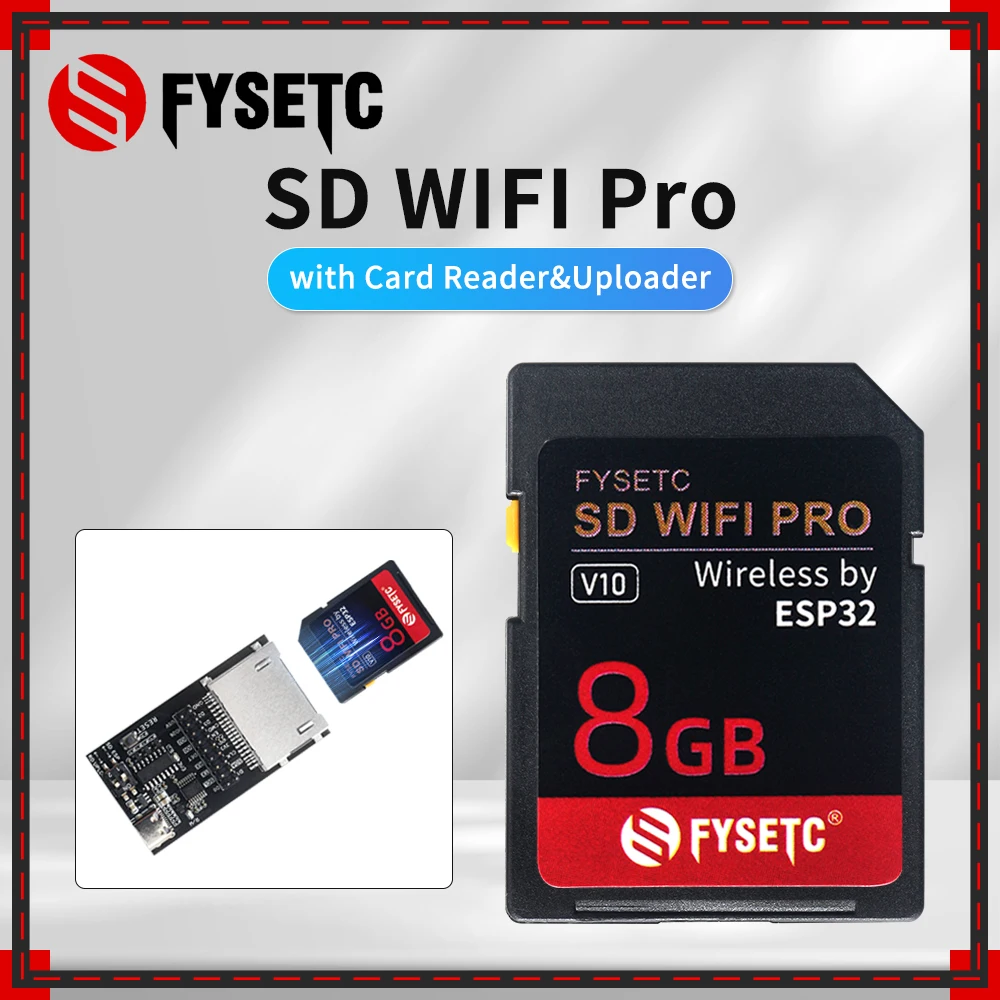 

FYSETC SD WIFI PRO with Card-Reader Module Run Wireless by ESP32 Chip Web Server Upgrade Reader&Uploader 3D Printer Parts