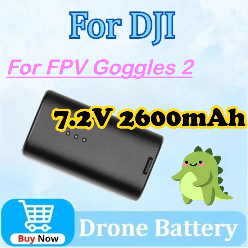 

New 7.2V 2600mAh Li-ion Type Drone Battery for DJI FPV Goggles 2 High Quality Rechargeable Up To 2h Battery Accessories