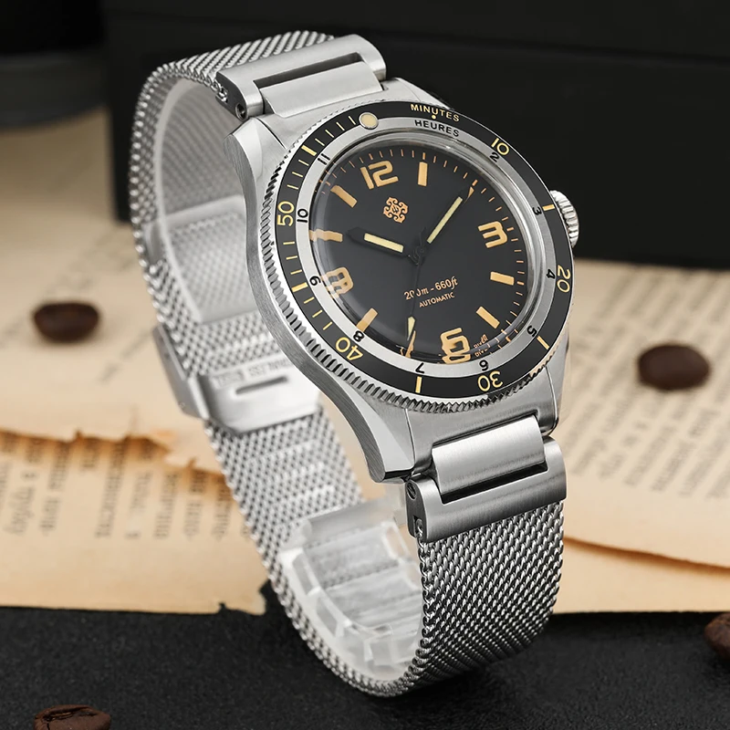 IX&DAO 5305 Dive Watch Automatic Mechanical Retro Luxury Wristwatch Sapphire Diving Reloj Hombre Men 40mm Vintage Wristwatch