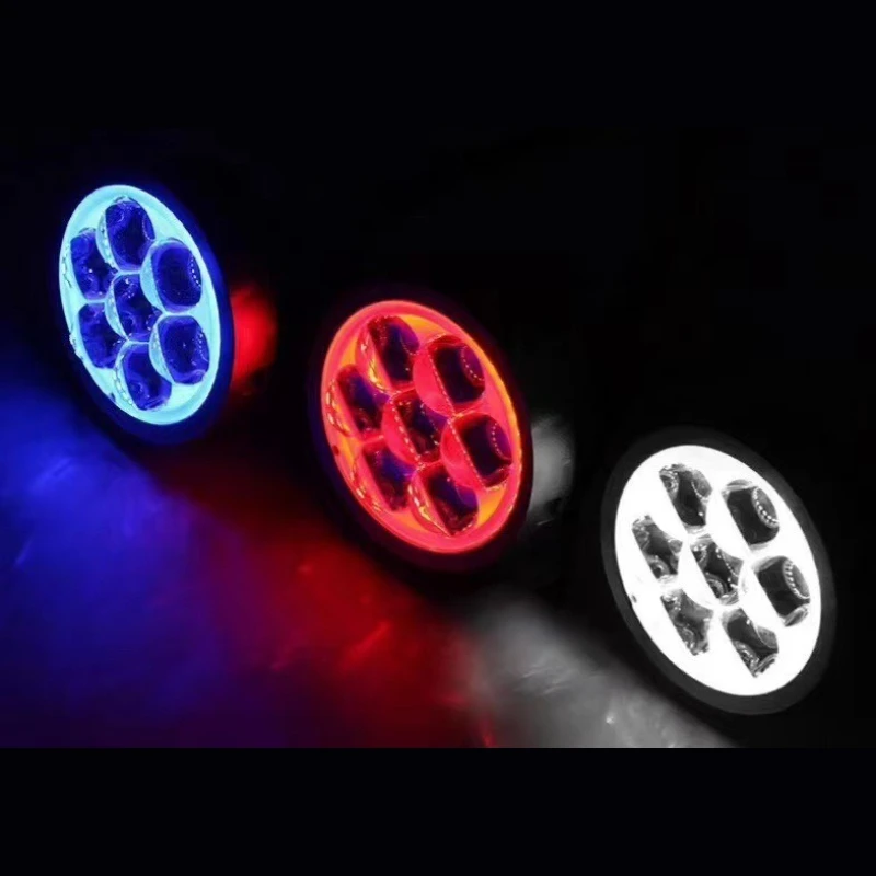 

Универсальная автомобильная 3-дюймовая линза-проектор с 7 светодиодами и встроенным эффектом «демонический глаз», аксессуар для фар дальнего света