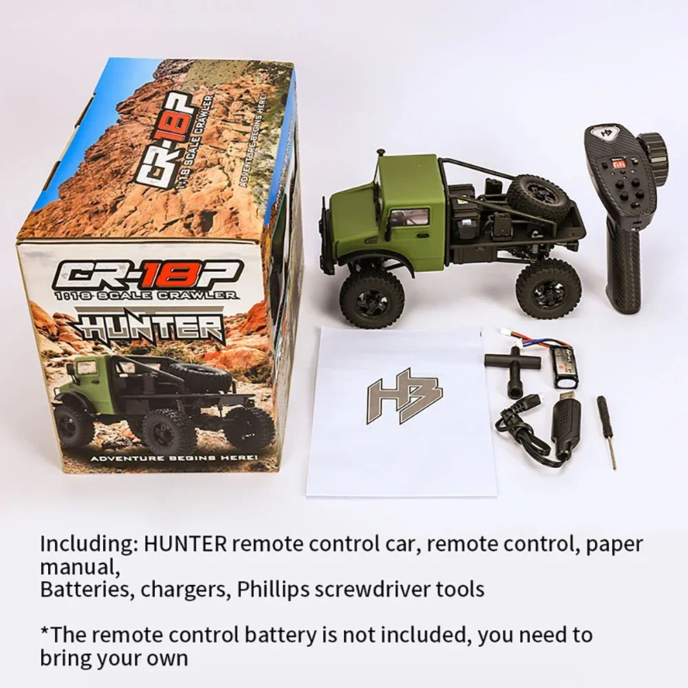 

HOBBY PLUS CR18P Trail Hunter 4WD RTR 1/18 MINI RC Electric Remote Control Model Car Crawler Trucks Adult Children's Toys
