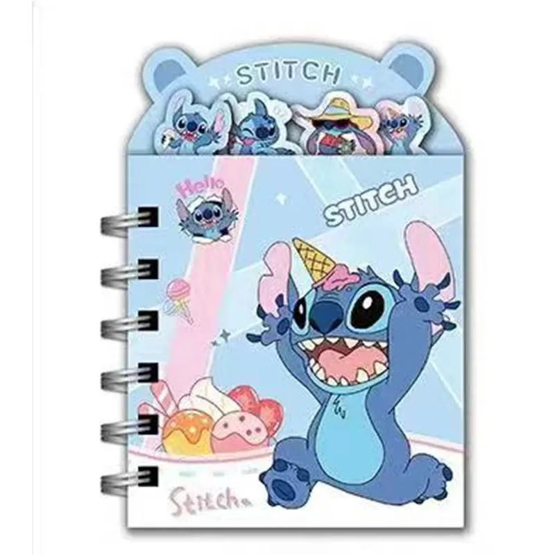 Disney Stitch Book Anime Cartoon Lilo & Stitch Printed Shape Sorting Coil Divider Notes Book Student Stationery Supplies Gift