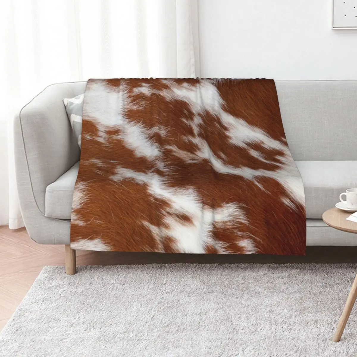 

Western cowhide decor Throw Blanket Summer Beddings Bed covers Softest for winter Blankets