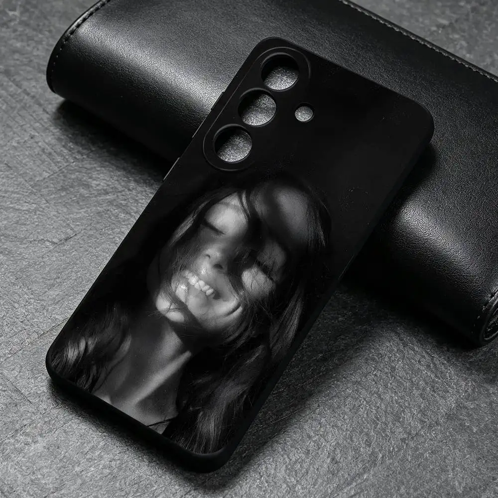 Singer A-Ariana G-Grande Petal Phone Case For Samsung S26 25 24 23 22 21 20 Ultra Plus 5G Black