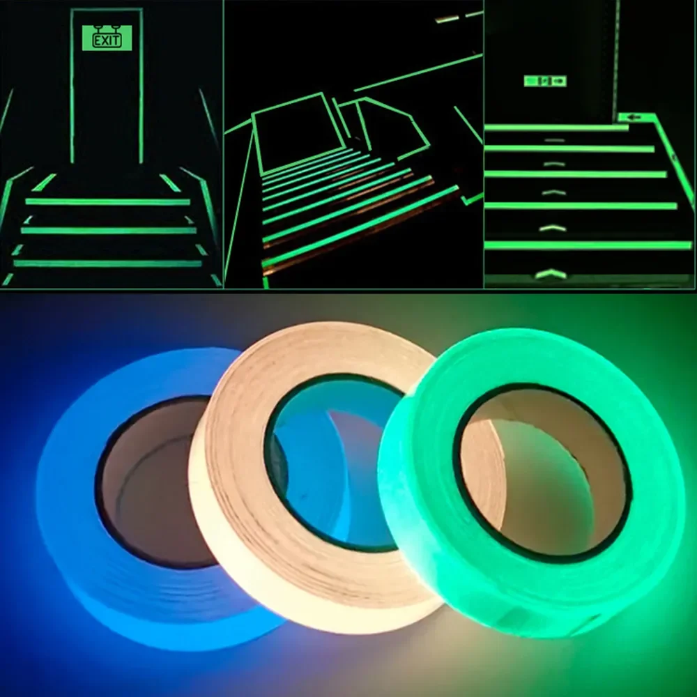 Leuchtendes fluor zieren des Klebeband selbst klebendes Klebeband Nachtsicht leuchtet im Dunkeln Sicherheits warnung Sicherheits stufe Home Decoration Tapes