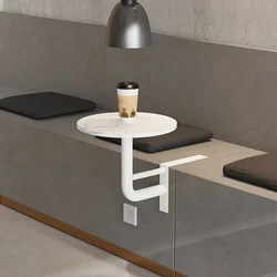 Nordic Simple Milk Tea Shop Dining Tables Light Luxury By The Wall Round Counter Multi-functional Cafe Card Wall Hanging Table