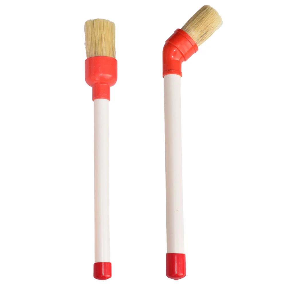 

2 Pcs Elbow Brush Tire Grease Lubricating Oil Wheel Cleaning Wood for Scrubbing Car