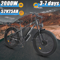 ORLMS MX500 Electric Bicycle 2000W Dual Motor 52V25Ah Lithium Battery City Snow Electric Bike 26 Inch Fat Tire City Road E-Bike
