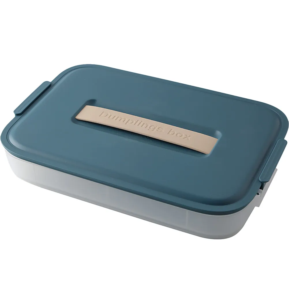 Dumpling Storage Box Crisper Non-Stick Food Container Refrigerator Crisper Tray for Dumplings Meat Seafood Vegetable