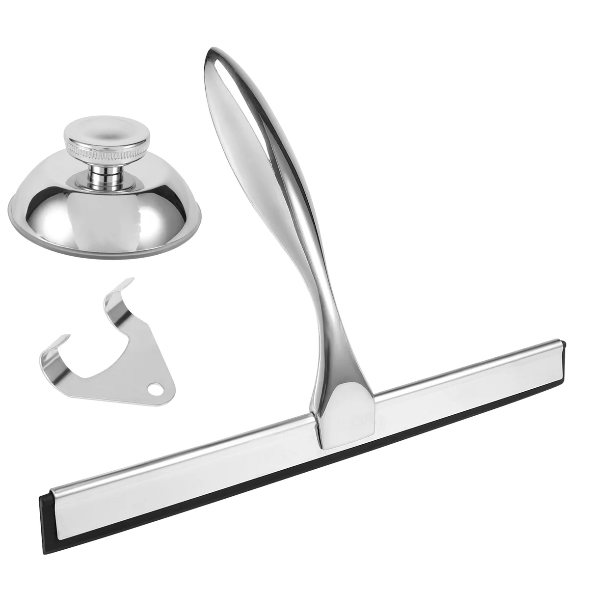 Glass wiper Premium Stainless Steel Squeegee for Shower Doors, Bathroom, Window and Car Glass, All-Purpose Cleaning Glass Wiper