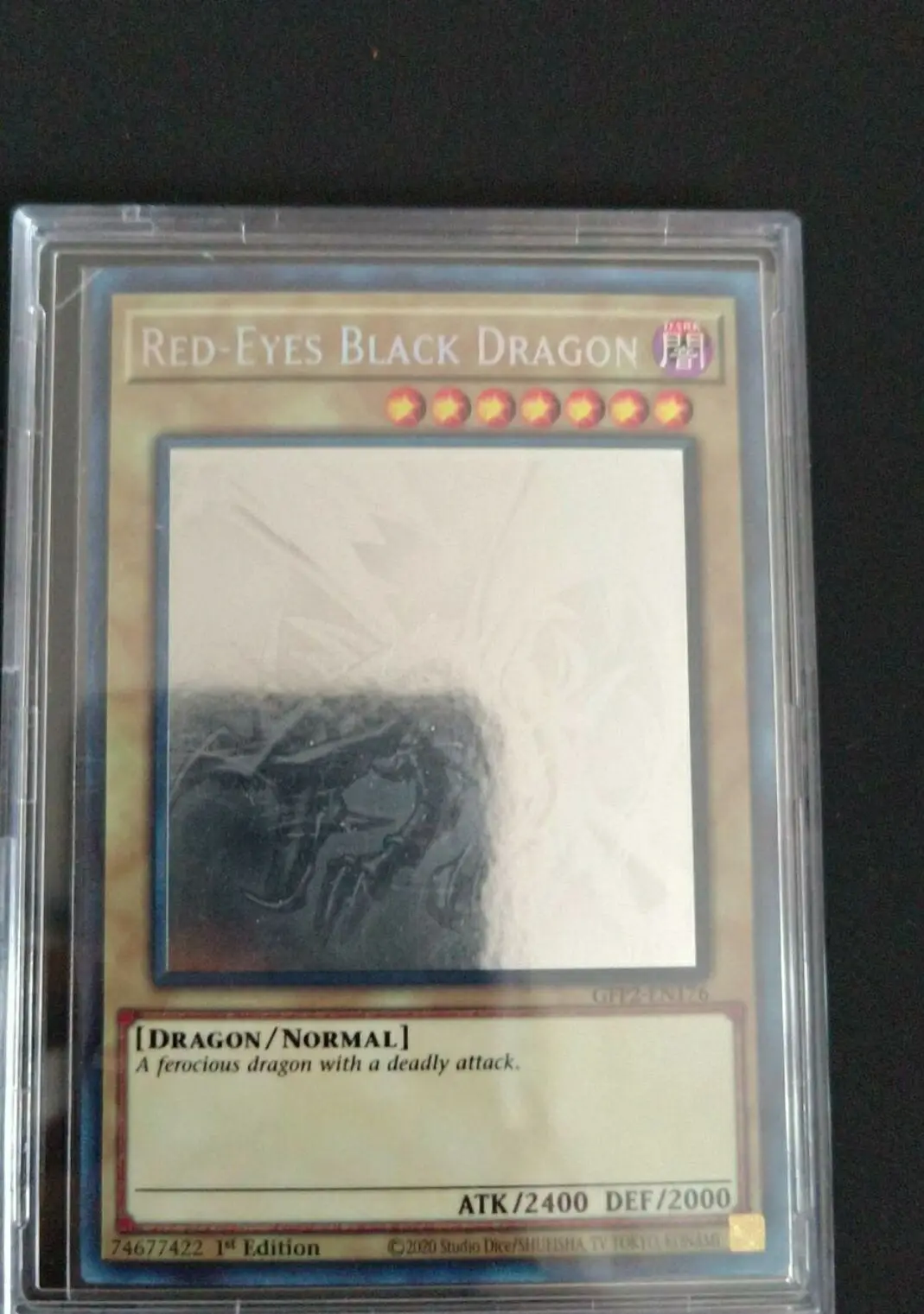 Yugioh Master Duel Monsters GFP2-EN176 1st Edition Red Eyes Black Dragon Ghost Rare English Collection Mint Card