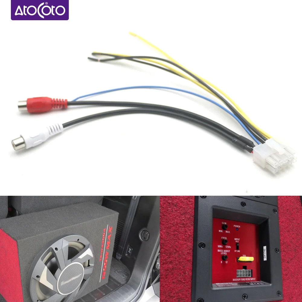 Car Stereo Amplifier 10 Pin Plug Power Harness Sub-woofer RCA