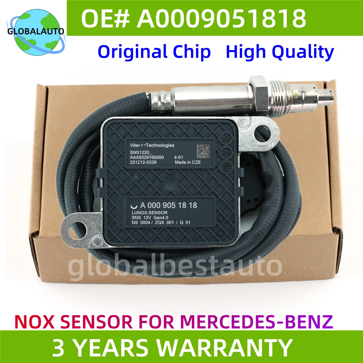 

A0009051818 Оригинальный новый датчик оксида азота (NOx) высокого качества для Mercedes-Benz 0009051818 12V