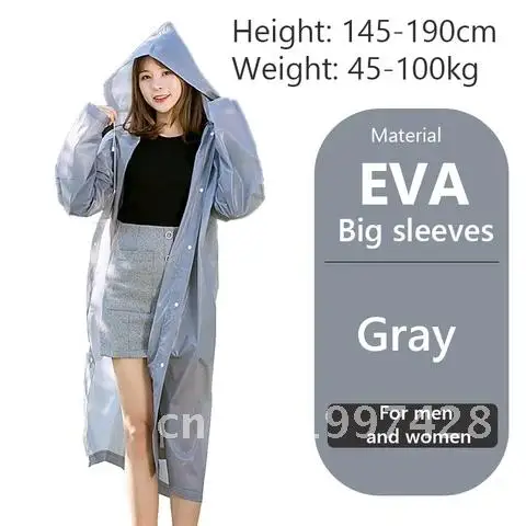 Rain Poncho Hooded Rain Coat Thickened Waterproof Raincoat Impermeable Tourism Outdoor Hiking Raincoat Men Women