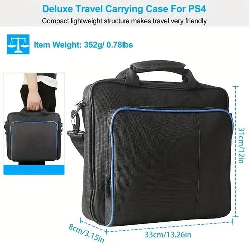 Imagen 2 del producto Estuche de transporte para PS4, nuevo estuche de transporte de almacenamiento de viaje, bolso de hombro protector PlayStation para consola de sistema PS4