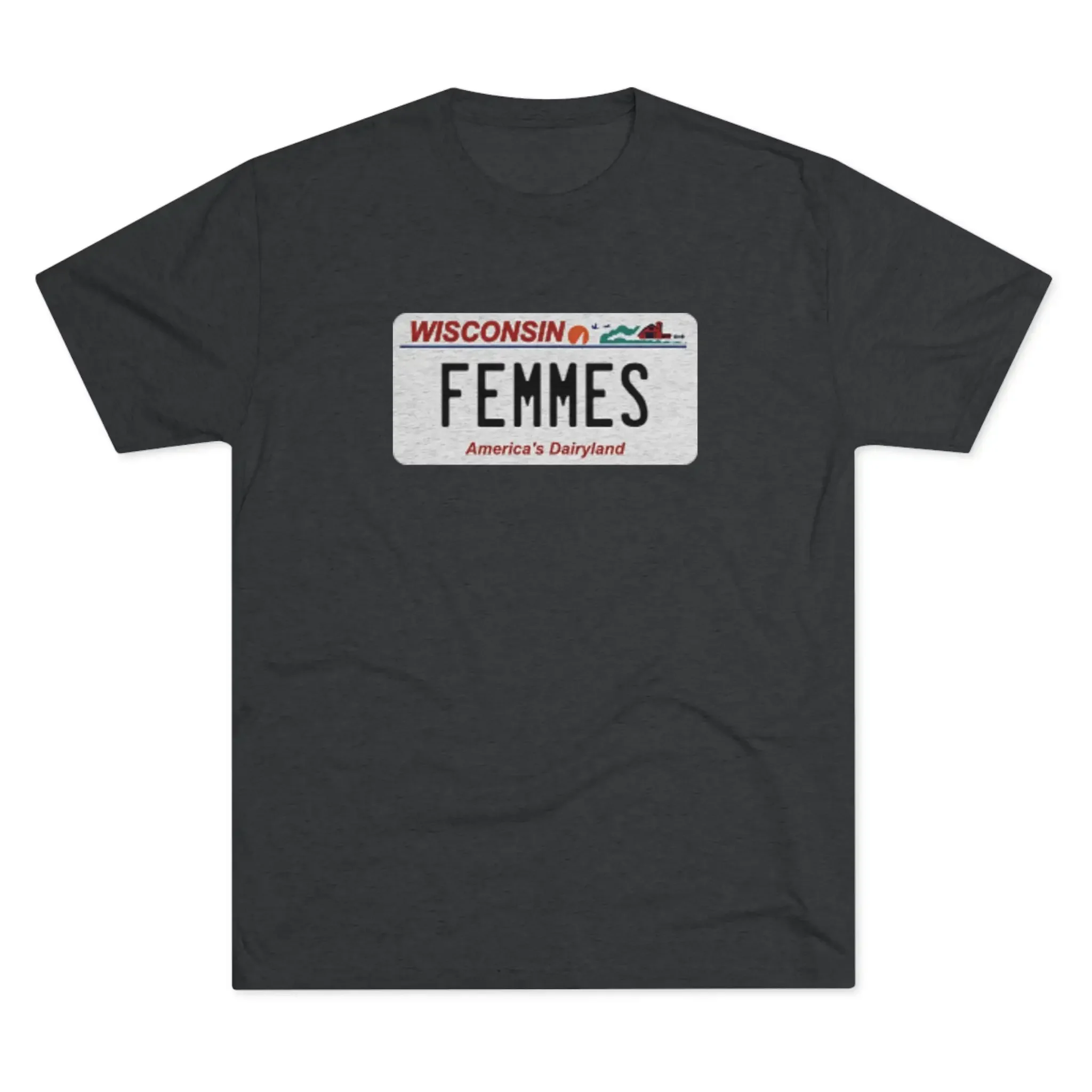Femmes Wisconsin License Plate T shirt
