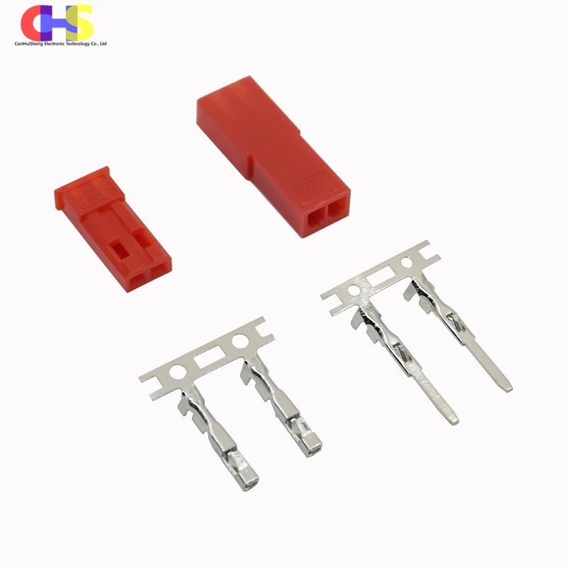 (10-100Set)​​ ​​JST SYP 2.54mm 2Pin Male ＆ Female Housing Plug Connector Kit with Crimp Terminals for RC Battery, LED Strip