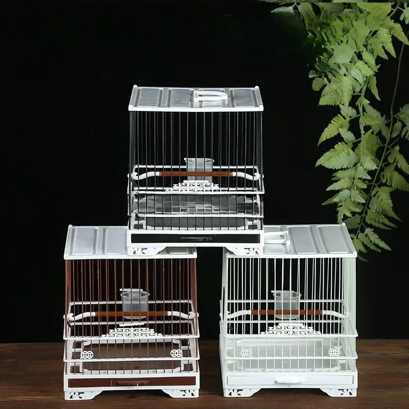 

Plastic Parrot Bird Cages Drawer Portable Budgie Carrier Outdoors Bird Cages Park Bath Canary Jaula Pajaro Pet Products