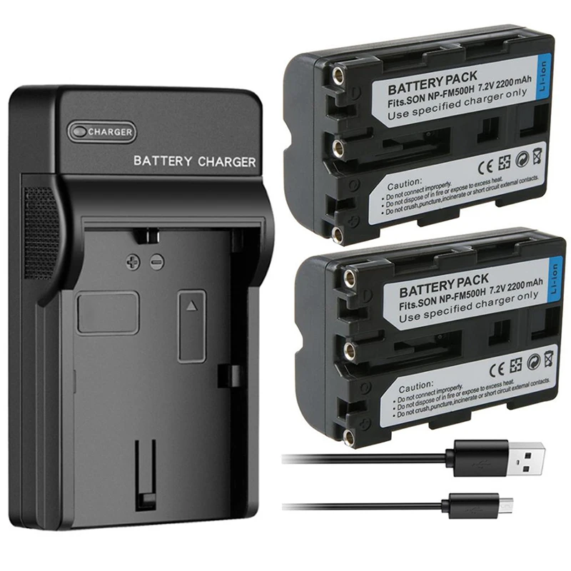 

2200mAh NP-FM500H Rechargeable Li-ion Battery+Charger for Sony Alpha A57 A58 A65 A77 A99 A550 A560 A580 A700 A900 A350 A500 A100