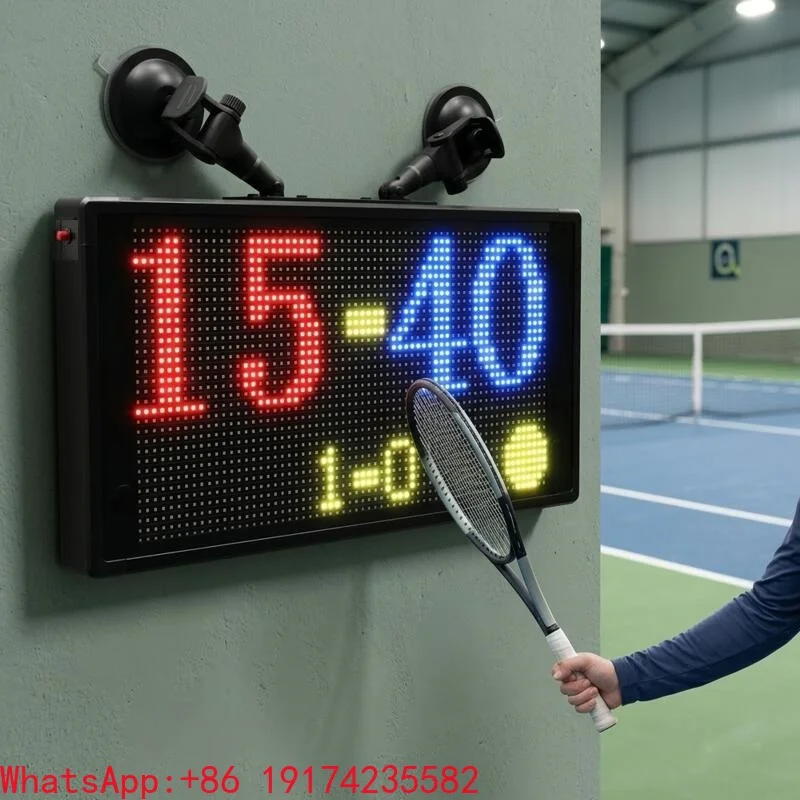 Dot Matrix Display Racket Sensor Touch Scoring Point Counter LED Tennis Digital Scoreboard Tableau De Score De Padel