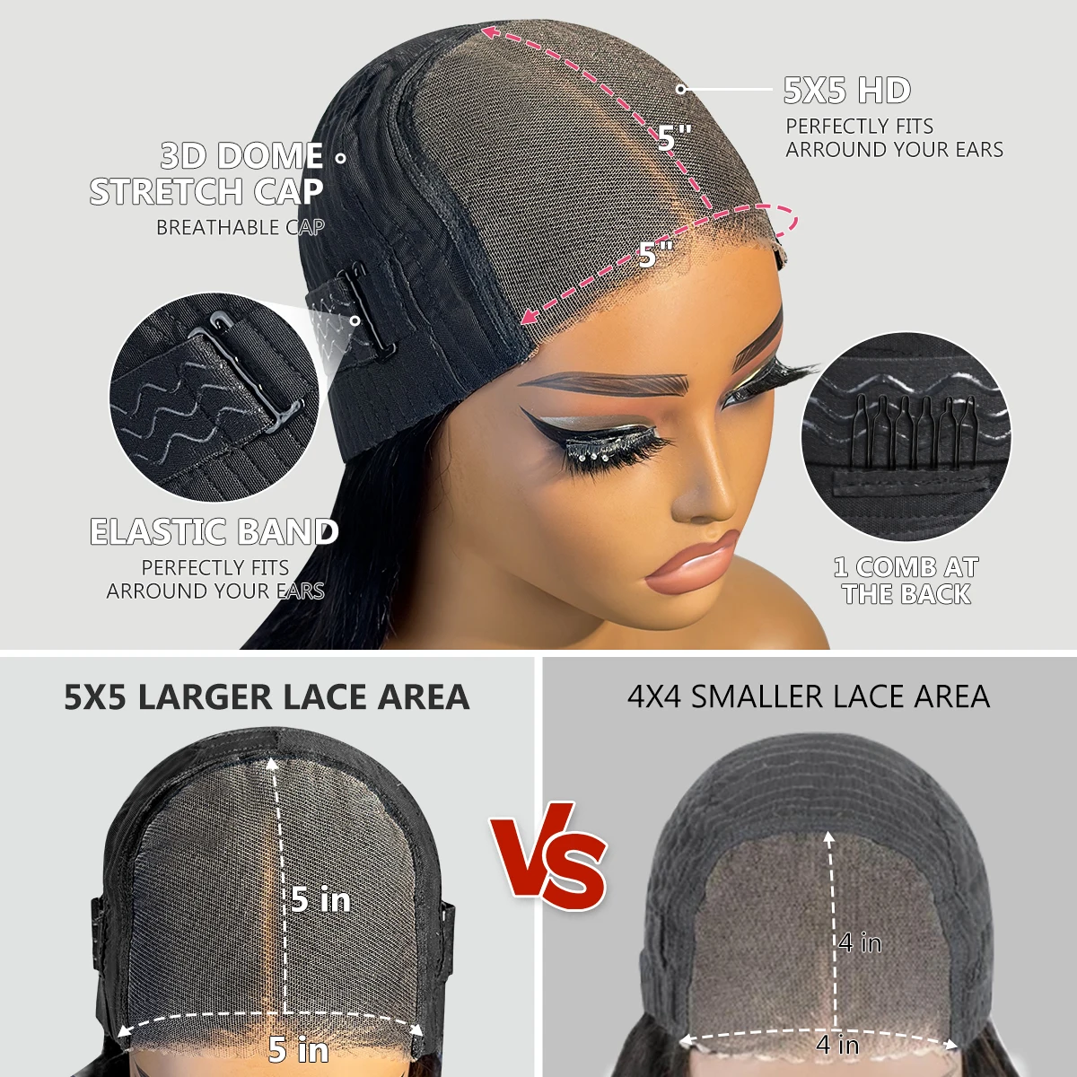Glueless Wigs Human Hair Pre Plucked Pre Cut P1b/30 Straight Bob Wig Human Hair 5x5 Hd Lace Closure Wigs With Natural Hairline image 6