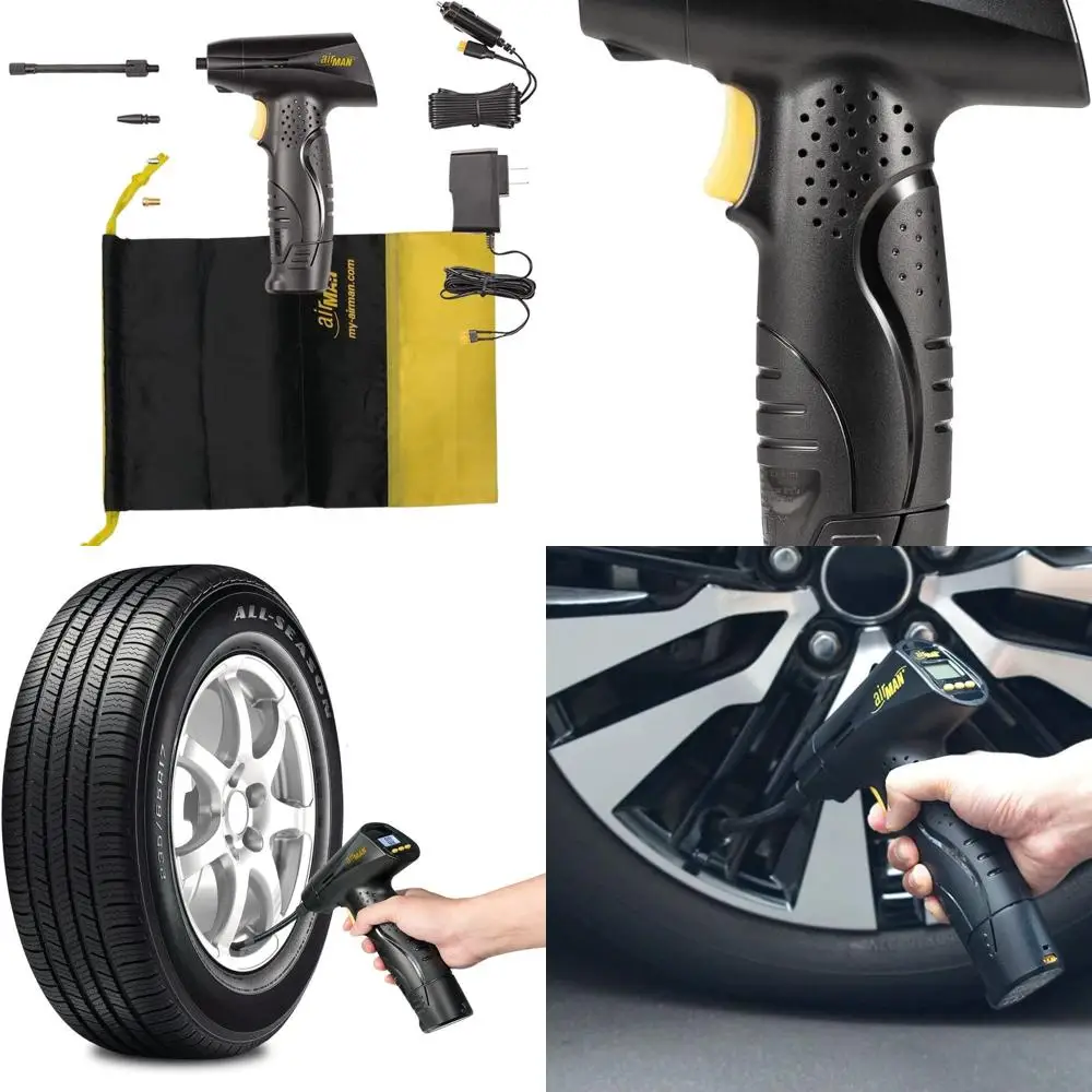 

High-End Rechargeable Air Inflator with 150 PSI Gauge - Lithium Battery & Car Charger