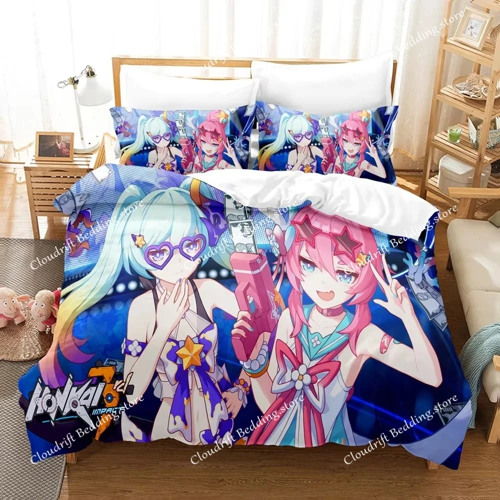 

New Anime Honkai Impact 3rd Bedding Sets Duvet Cover Set With Pillowcase Twin Full Queen King Bedclothes Bed Linen Home Textiles