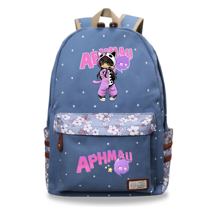 Aphmau Print zainetto bambini scuola media primaria studenti zaini Boy Girl Floral Bookbag zaino per Laptop da viaggio di moda