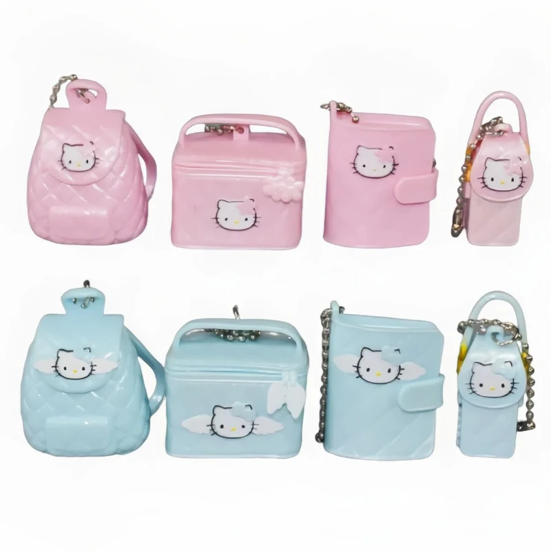 

Kt Cat Angel Series Kawaii Cartoon Animation Simulation Phone Bag Mini Makeup Bag Pendant Phone Keychain Blind Box Girl Gift
