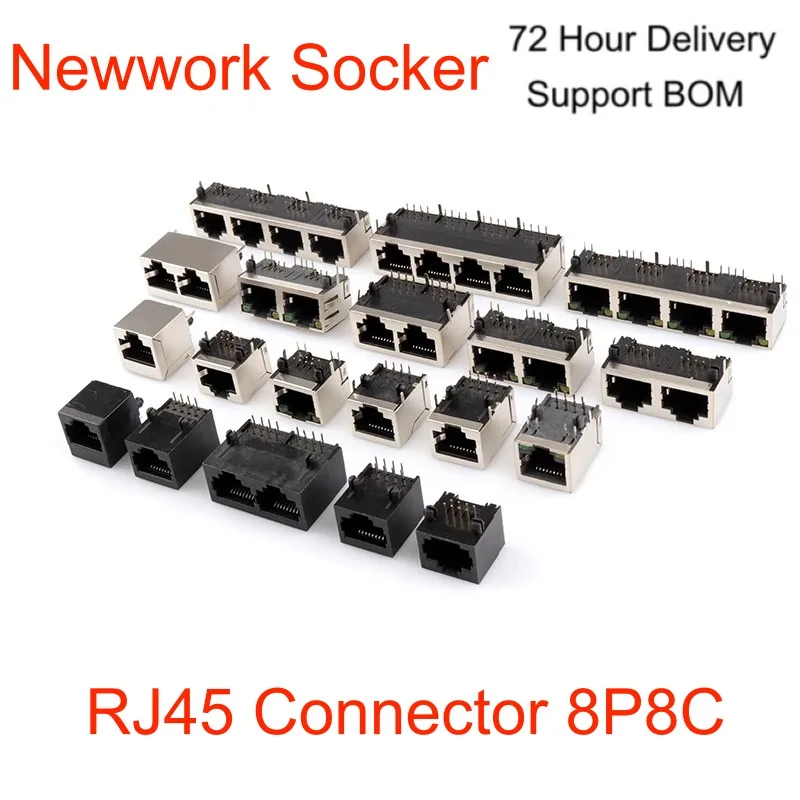 Network Interface connector RJ45 Female Socket 8P8C Straight Insertion with Shielding