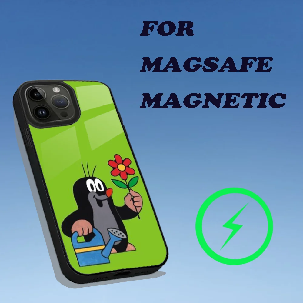 Cartoon L-Littles Mole Phone Case For iPhone 15,14,13,12,11,Plus,Pro,Max Mini Magsafe Magnetic Wireless Charging