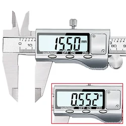 TON09 6-calowy 150mm elektroniczna suwmiarka cyfrowa ze stali nierdzewnej metalowy mikrometr pomiarowy