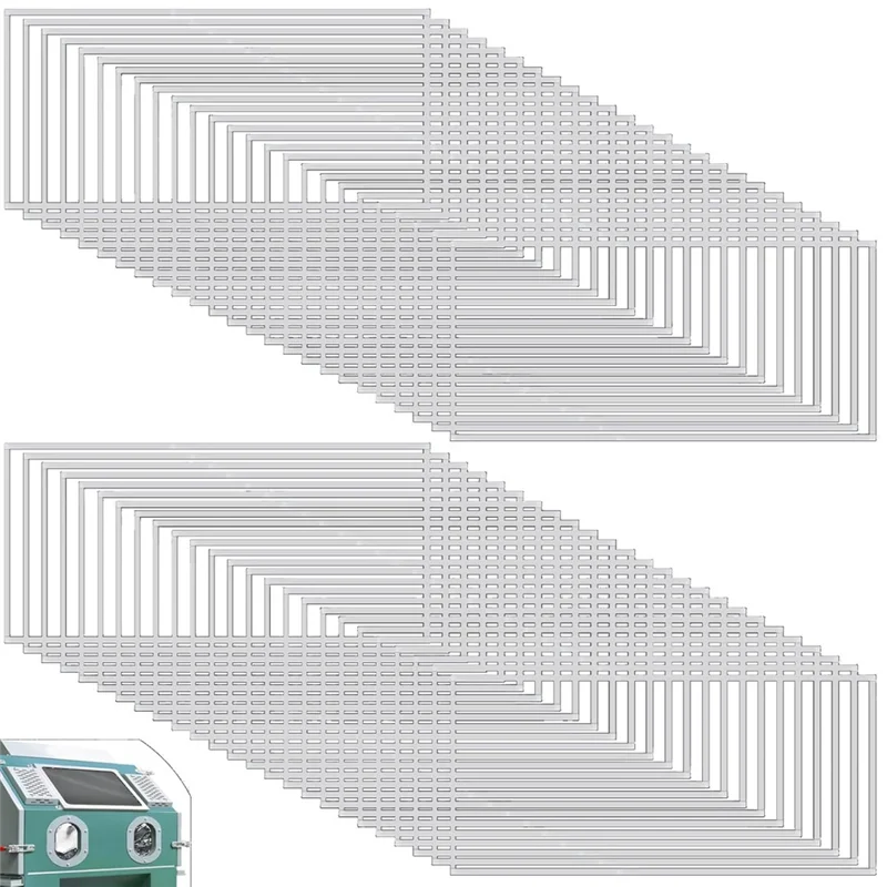 

A26F-50 Pack Abrasive Blasting Cabinet Lens Cover - 23'' X 11'' Clear Polyester Film Sandblast Cabinet For Window Blasting
