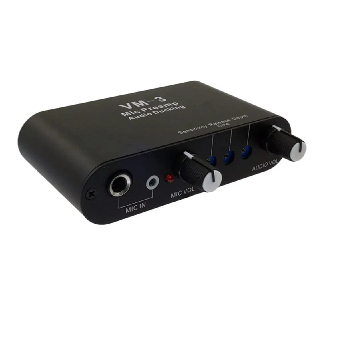 A73T -3 Mic Preamp Audio Ducking Microphone Audio Ducking Automatic Mute Notification Audio Signal Mixer for Broadcast